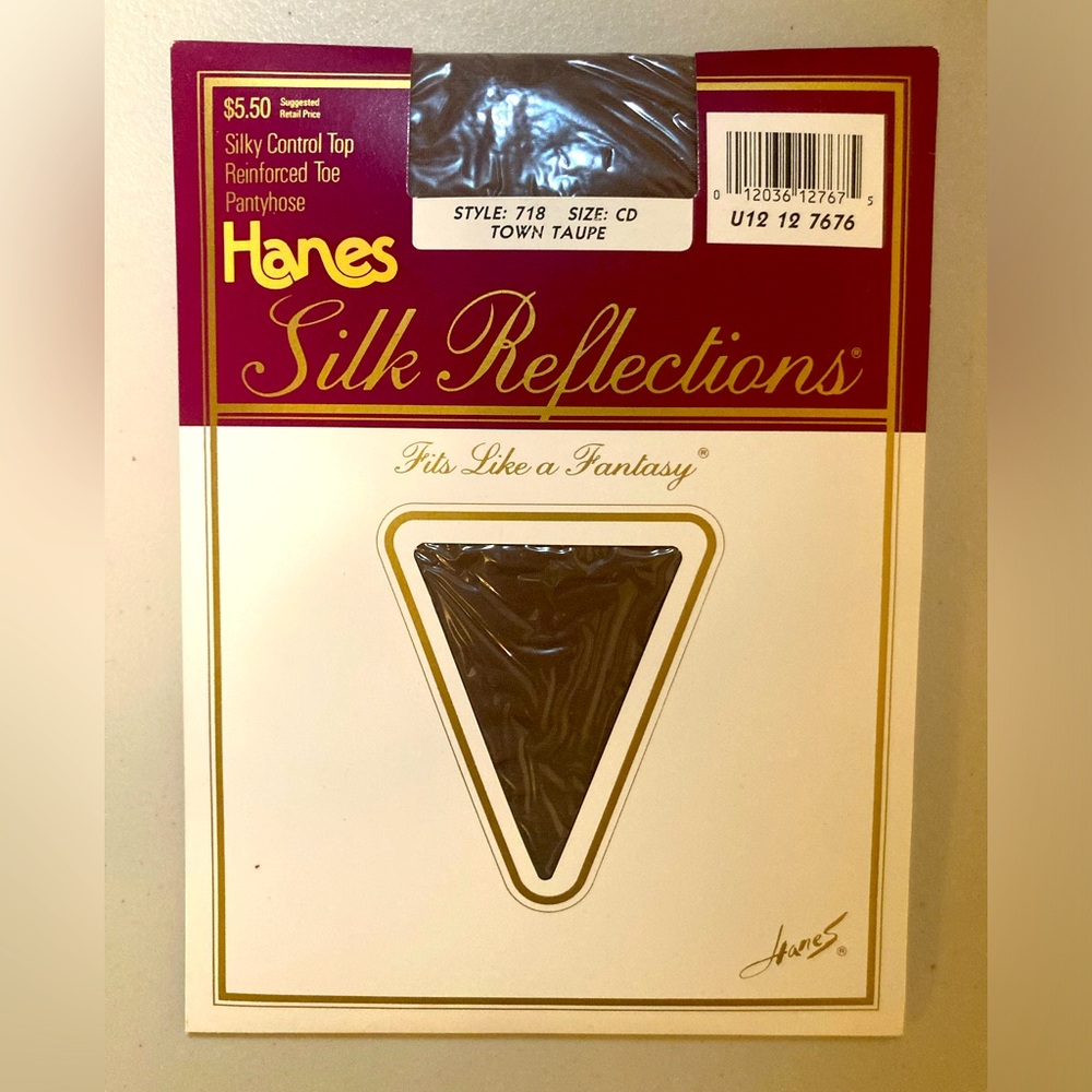 Brand New Vintage HANES Silk Reflctions Pantyhose Style 718 Size CD Town Taupe